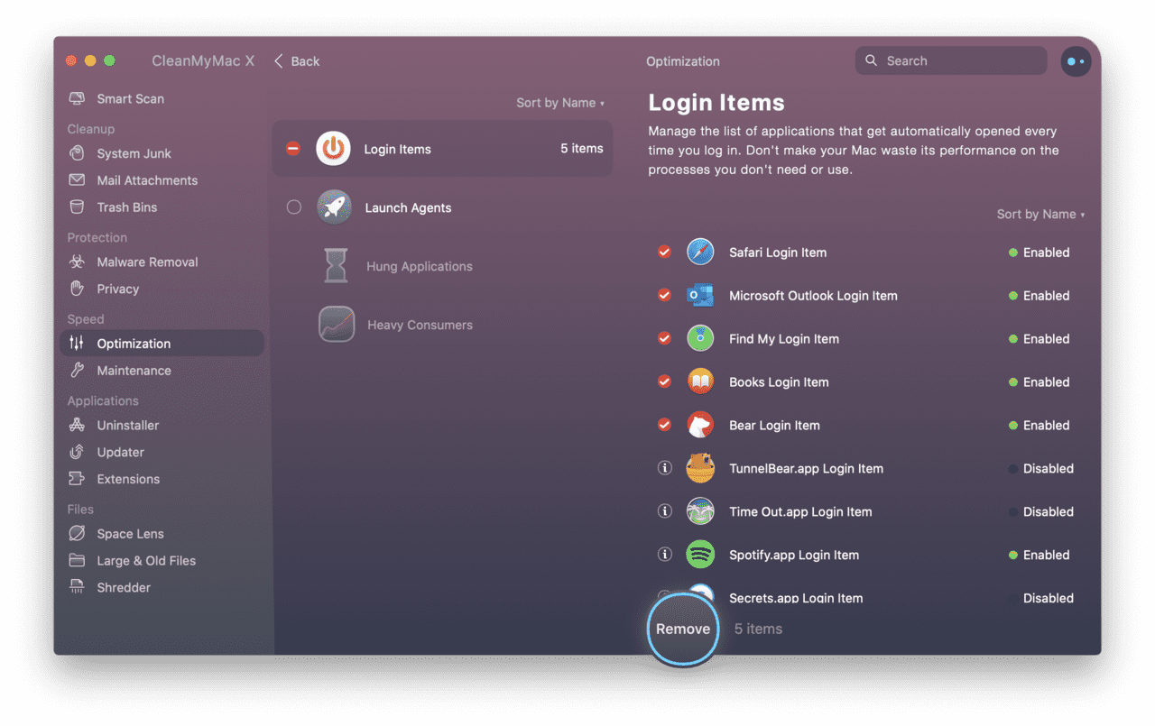 Check mac Startup items